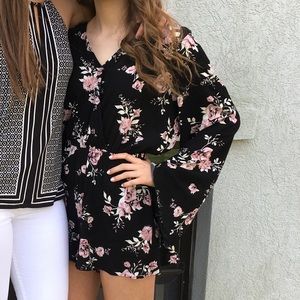 Pacsun Kendall and Kylie black romper